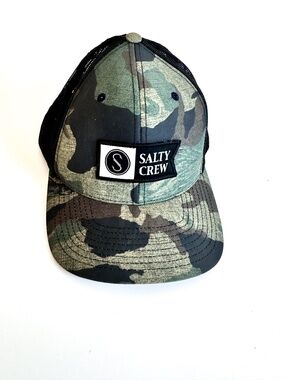 Salty Crew Pinnacle 2 Retro Trucker Baseball Hat Camouflage Camo Snapback